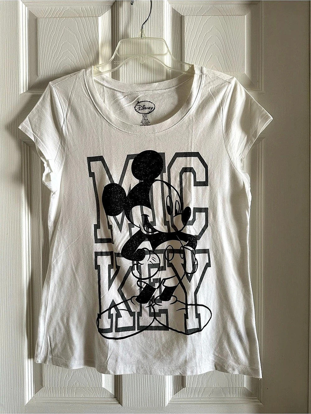 Disney Mickey Mouse Graphic Tee XL (15/17) White & Black